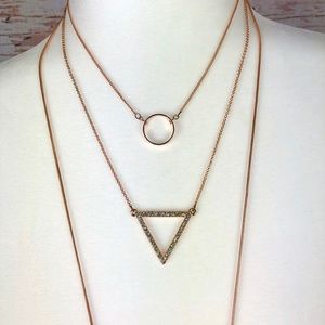 Rose Goldtone Layered Necklace 🔹NWOT🔹